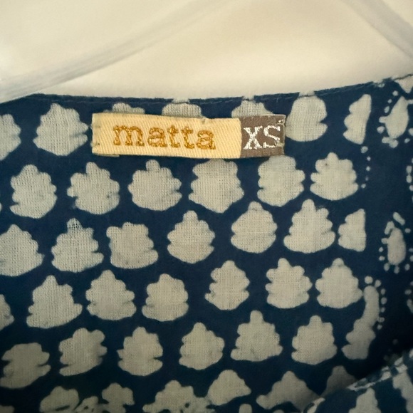 Matta Jade Patchwork Dress in Natural Indigo size XS - Picture 7 of 9